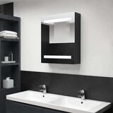 vidaXL LED kupaonski ormarić s ogledalom crni 50 x 14 x 60 cm | shoptok.hr