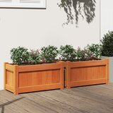 Maison Chic Vrtno cvetlično korito - Cvetlični Lonec 2 kosa voščeno rjava trdna borovina, (21790619) | Shoptok.si