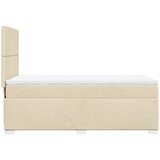  Okvir kreveta s oprugama i madrac krem 80x200 cm od tkanine | shoptok.hr