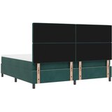  s opruga kutije Tamnozelena 200 x 200 cm Baršun | shoptok.hr