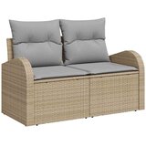 vidaXL 9-delni vrtni kavč set z blazinami Črn poli ratan | Shoptok.si