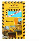  Pozivnice za party s radnim strojevima, set od 6 komada | shoptok.hr
