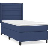 The Living Store Box spring postelja z vzmetnico modra 100x200 cm blago - Box Spring Postelja, (21503813) | Shoptok.si