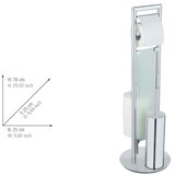 Wenko 25384100 - Toaletni set SULMONA 25x76 cm srebrna/crna | Eponuda.com