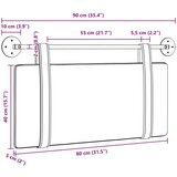  Držeće uzglavlje Zidne Plava 90 x 55 x 5 cm Antikni PU - Plava 80 cm bez LED | shoptok.hr