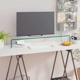 vidaXL Stalak za TV /Monitor Prozirno Staklo 100x30x13 cm Cijene