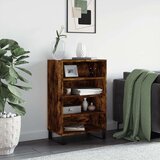 vidaXL Visoka omara dimljeni hrast 57x35x90 cm inženirski les | Shoptok.si
