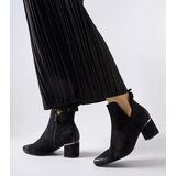Gemre Black ankle boots with low block heel Vinceza | Shoptok.si