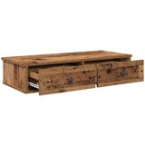 vidaXL Zidna polica s ladicama staro drvo 80x34x17cm konstruirano drvo | shoptok.hr