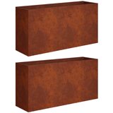  Vrtna saksija 2 kom. Rđa 100 x 30 x 50 cm Otporni čelik | shoptok.hr