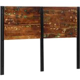 vidaXL Naglavna deska 140 cm trden predelan les in železo | Shoptok.si