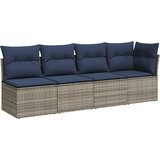  Vrtni kauč s jastukom Siva 227 x 62 x 69 cm poliratan | shoptok.hr