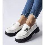 Gemre Black and white loafers with a buckle Francesca | Shoptok.si