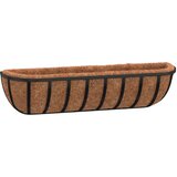  Zidna korita crna 2 kom obloge od kokosa 76x21x16 cm čelična | shoptok.hr