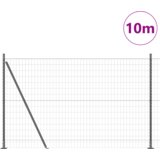 vidaXL Euro ograja s 7 flandriranimi stebri 1.6x10 m Cinkano jeklo | Shoptok.si
