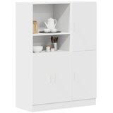  2-dijelni set kuhinjskih ormarića od bijelog konstruiranog drva | shoptok.hr