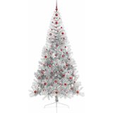  Umjetno predsvijetljeno božićno drvce Srebrno 240 cm PET | shoptok.hr