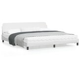 vidaXL Okvir za krevet s uzglavljem bijeli 200x200 cm od umjetne kože | shoptok.hr