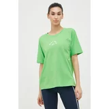 Tommy Hilfiger Bombažna kratka majica zelena barva