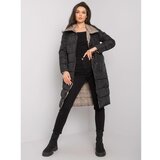 Fashion Hunters Black Alabama quilted winter jacket Cene