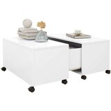 vidaXL Klubska mizica bela 75x75x38 cm iverna plošča | Shoptok.si