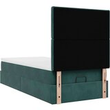  Otomanski posteljni okvir z vzmetnicami zelen 80x200cm žamet, (22053091) | Shoptok.si