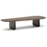 Kave Home Tamno smeđi stolić za kavu od punog hrasta 64x146 cm Pirita – | shoptok.hr