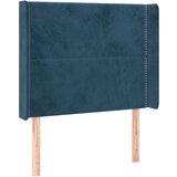  Box spring s madracem LED tamnoplavi 90x200 cm baršun | shoptok.hr