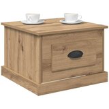 vidaXL Klubska miza artisan hrast 50 x 50 x 35 cm Konstruiran les | Shoptok.si