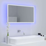 vidaXL LED kupaonsko ogledalo bijelo 80x8,5x37 cm konstruirano drvo | shoptok.hr