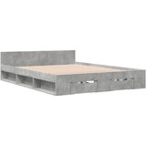  The Living Store Posteljni okvir s predali betonsko siv 150x200cm inženirski les - Posteljni Okvir, (21450750) | Shoptok.si