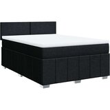  Krevet s oprugama i madracem crni 140 x 190 cm od tkanine | shoptok.hr