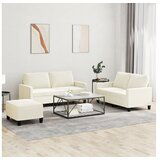 vidaXL 3-dijelni set sofa s jastucima krem baršunasti | shoptok.hr
