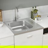 vidaXL Kuhinjski sudoper srebrni 600x600x155 mm od nehrđajućeg čelika Cijene