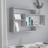  Zidne police siva boja betona 104x20x58,5 cm konstruirano drvo | shoptok.hr