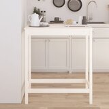 vidaXL Barska miza bela 100x50x110 cm trdna borovina Cene