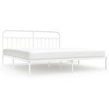 vidaXL Metalni okvir za krevet s uzglavljem bijeli 193x203 cm | shoptok.hr