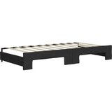 vidaXL Dnevni krevet na razvlačenje crni 90 x 190 cm od tkanine | shoptok.hr