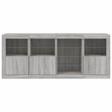  Komoda s LED svjetlima boja sivog hrasta 164 x 37 x 67 cm | shoptok.hr
