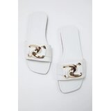 Trendyol Shoes ženske papuče Takss25Te00023, bele u