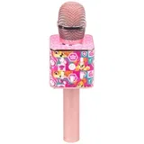 mikrofon z Bluetooth zvočnikom karaoke, roza