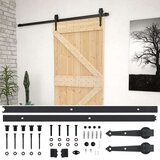  Klizna vrata s priborom za montažu 100x210 cm masivna borovina | shoptok.hr