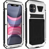 AVIZAR Polno aluminijasto ohišje (kapljice, prah, voda) Podpora za stojalo, serija rezervoarjev - srebrna str. Apple iPhone 11, (20599881) Cene
