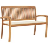 vidaXL vrtna klop z blazino 128,5 cm trdna tikovina | Shoptok.si