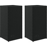  Vrtne sadilice 2 kom crna 30 x 30 x 60 cm od poliratana | shoptok.hr