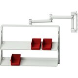 ANKE Poševna polica za osnovni vrtljivi okvir, poševna polica 20°, svetlo sive barve, ŠxG 651 x 160 mm | Shoptok.si