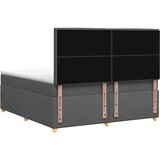  Boxspring krevet s madracem Tamnosiva 160 x 200 cm Tkanina Slike