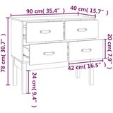  Konzolni ormarić 90 x 40 x 78 cm od masivne borovine | shoptok.hr