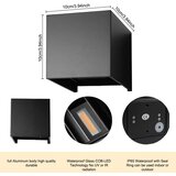 AUDOR 12W LED stenska svetilka z nastavljivim kotom svetlobe - črna | Shoptok.si