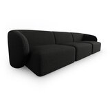 Milo Casa Črna sedežna garnitura iz šenilje 266 cm Paolo – | Shoptok.si